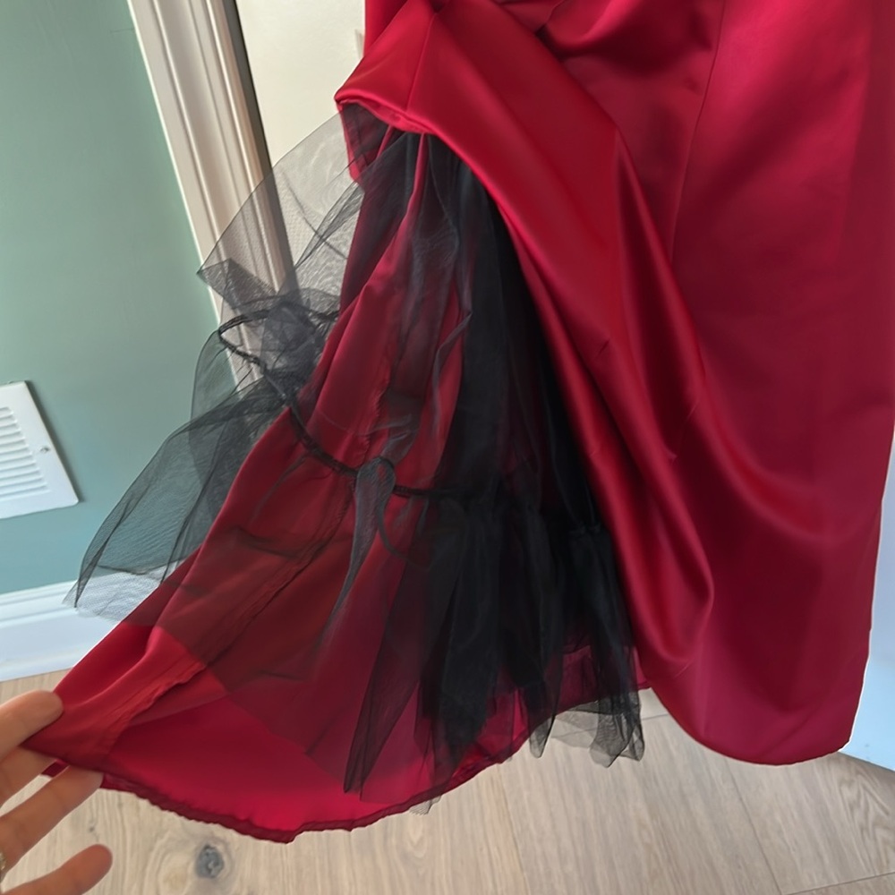 Beautiful Ruby, red David’s bridal prom or bridesmaid gown - Picture 5 of 6